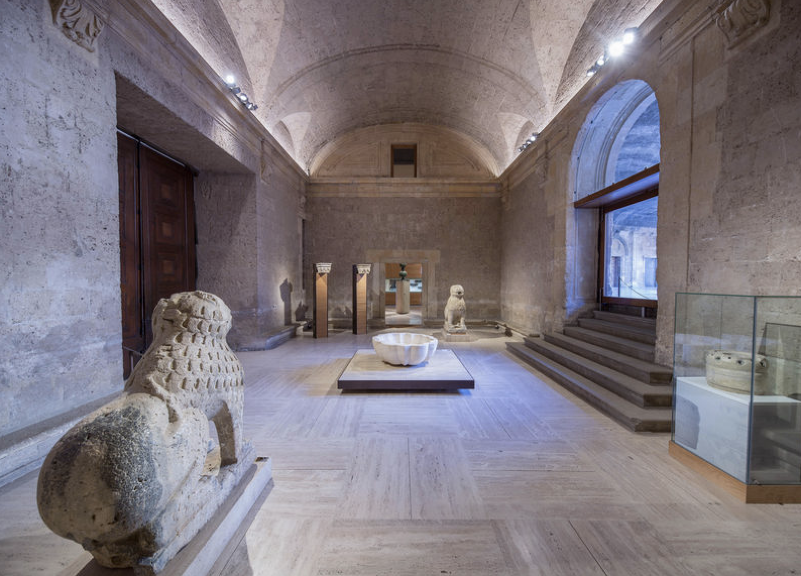 Leones del Maristan en el Museo de la Alhambra.