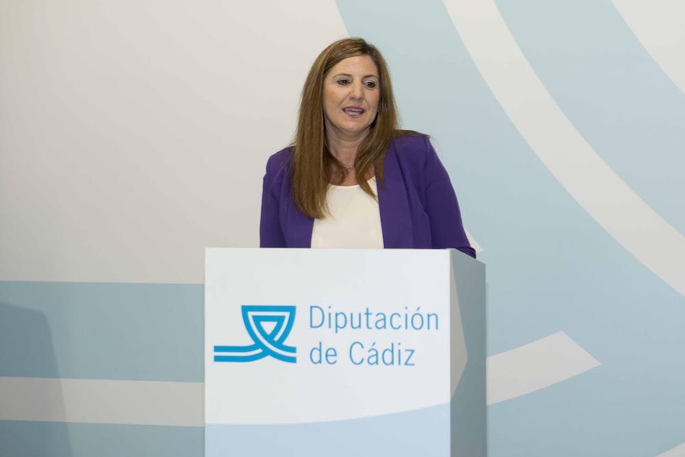 La presidenta de Diputación, Irene García, en rueda de prensa.