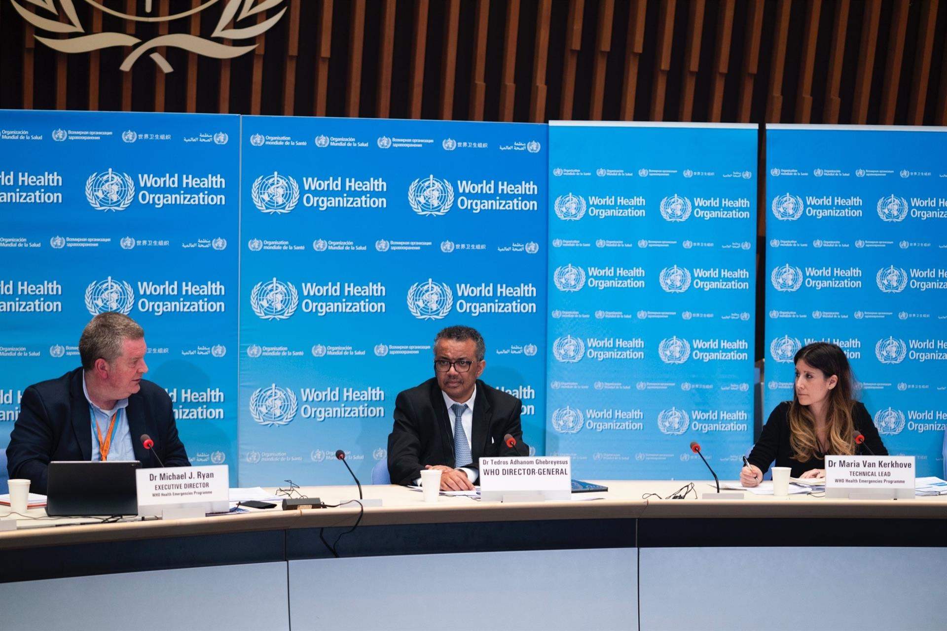 El director general de la Organización Mundial de la Salud, Tedros Adhanom Ghebreyesus, comparece en rueda de prensa para informar sobre la evolución de la pandemia de coronavirus, en marzo pasado.
