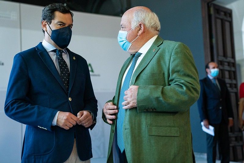 Moreno y Aguirre, este pasado martes, tras el Consejo de Gobierno de la Junta.