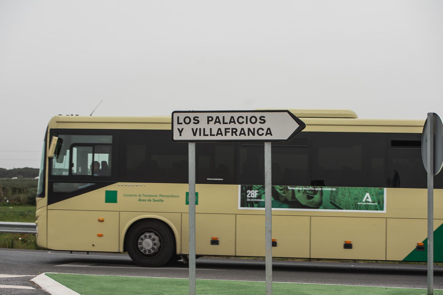 Uno de los autobuses con los que cuenta Los Palacios.