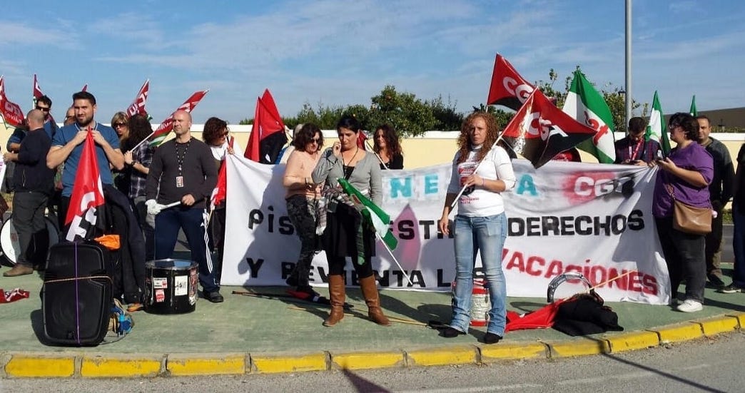 Una protesta de CGT contra las prácticas empresariales de Konecta.