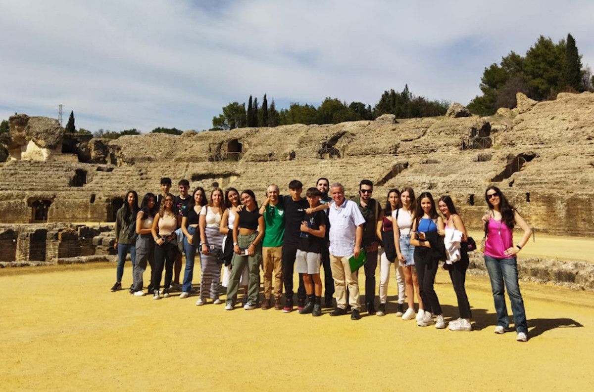 Alumnado de esperanto en el IES Almenara, de Vélez-Málaga.