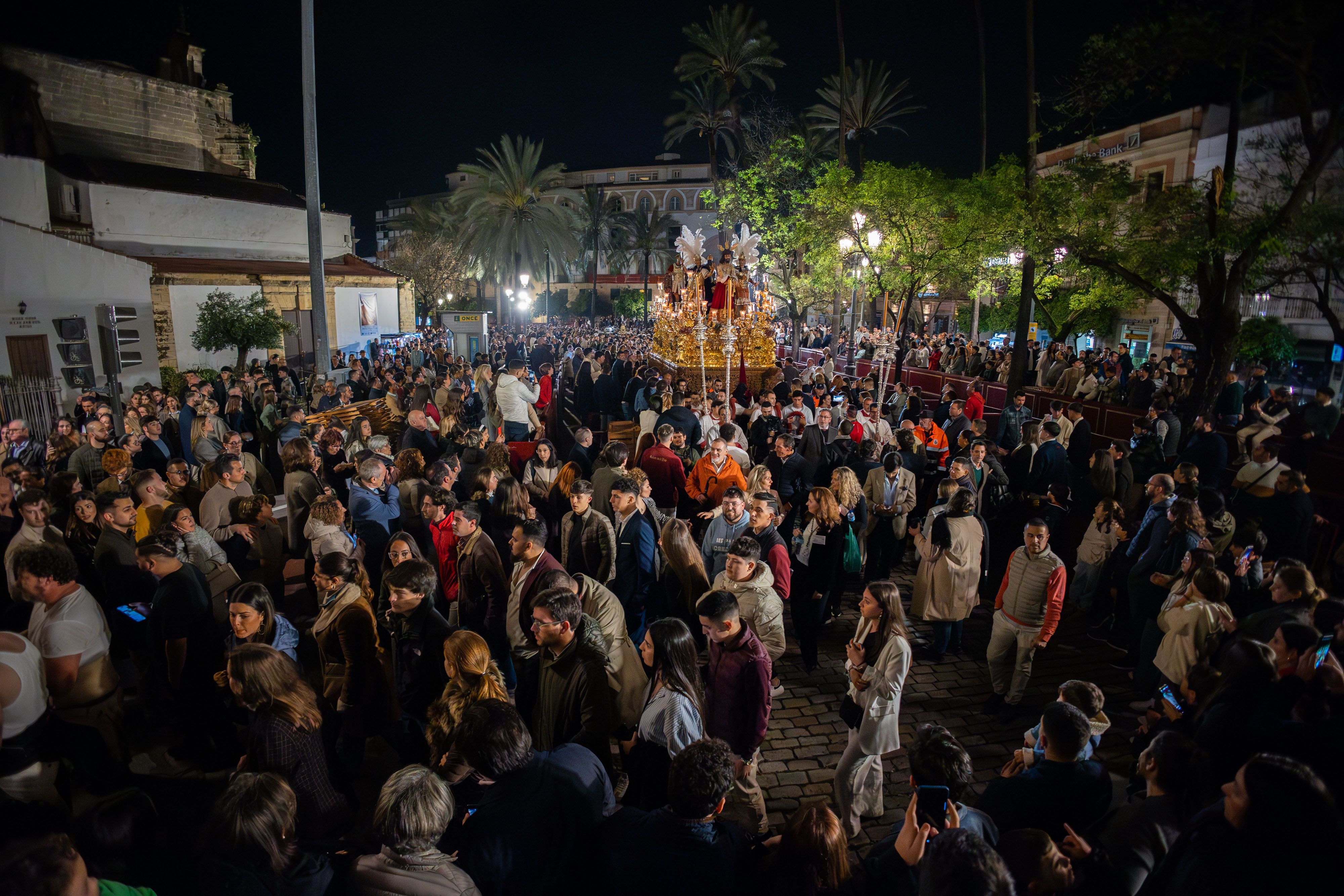 La Paz de Fátima procesionando por las calles de Jerez durante la pasada Semana Santa.