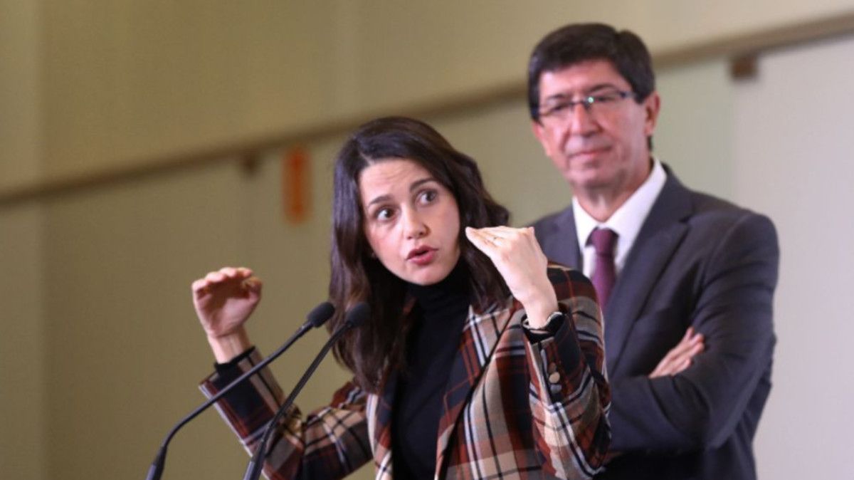 Arrimadas y Marín, en un acto de campaña en 2018. FOTO: Cs Andalucía