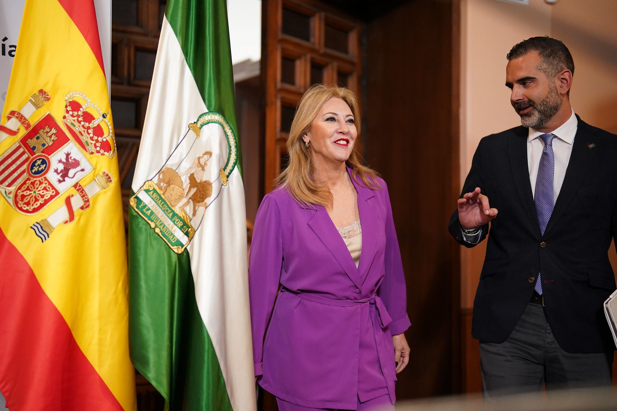 Carolina España, consejera de Hacienda de la Junta, en el último Consejo de Gobierno.