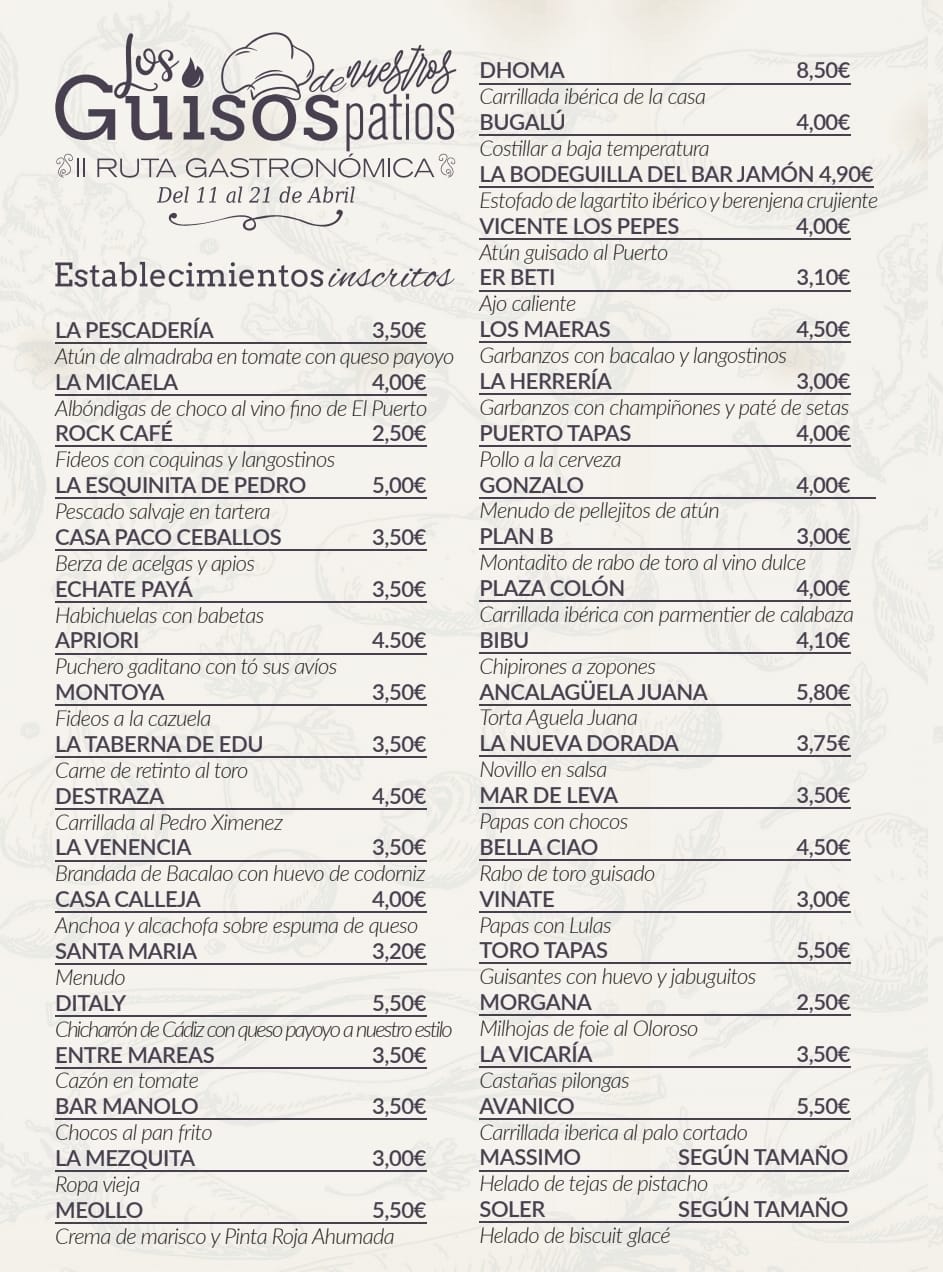 2024. 03. 27 CARTEL CORRECTO ESTABLECIMIENTOS INSCRITOS RUTA LOS GUISOS DE NUESTROS PATIOS