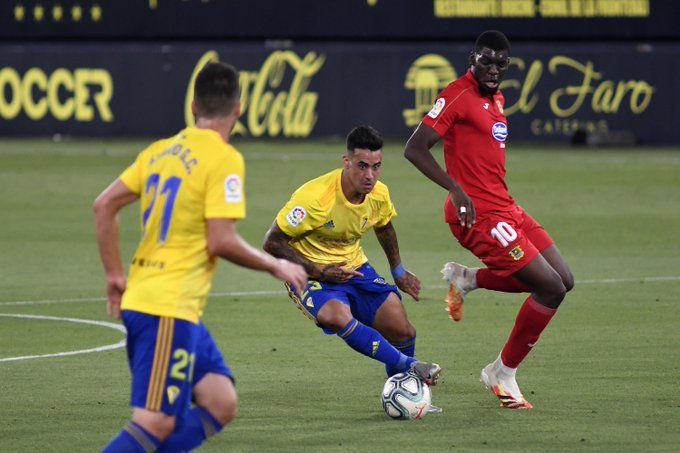 Partido entre el Cádiz y el Fuenlabrada de ayer sábado. FOTO: Cádiz CF