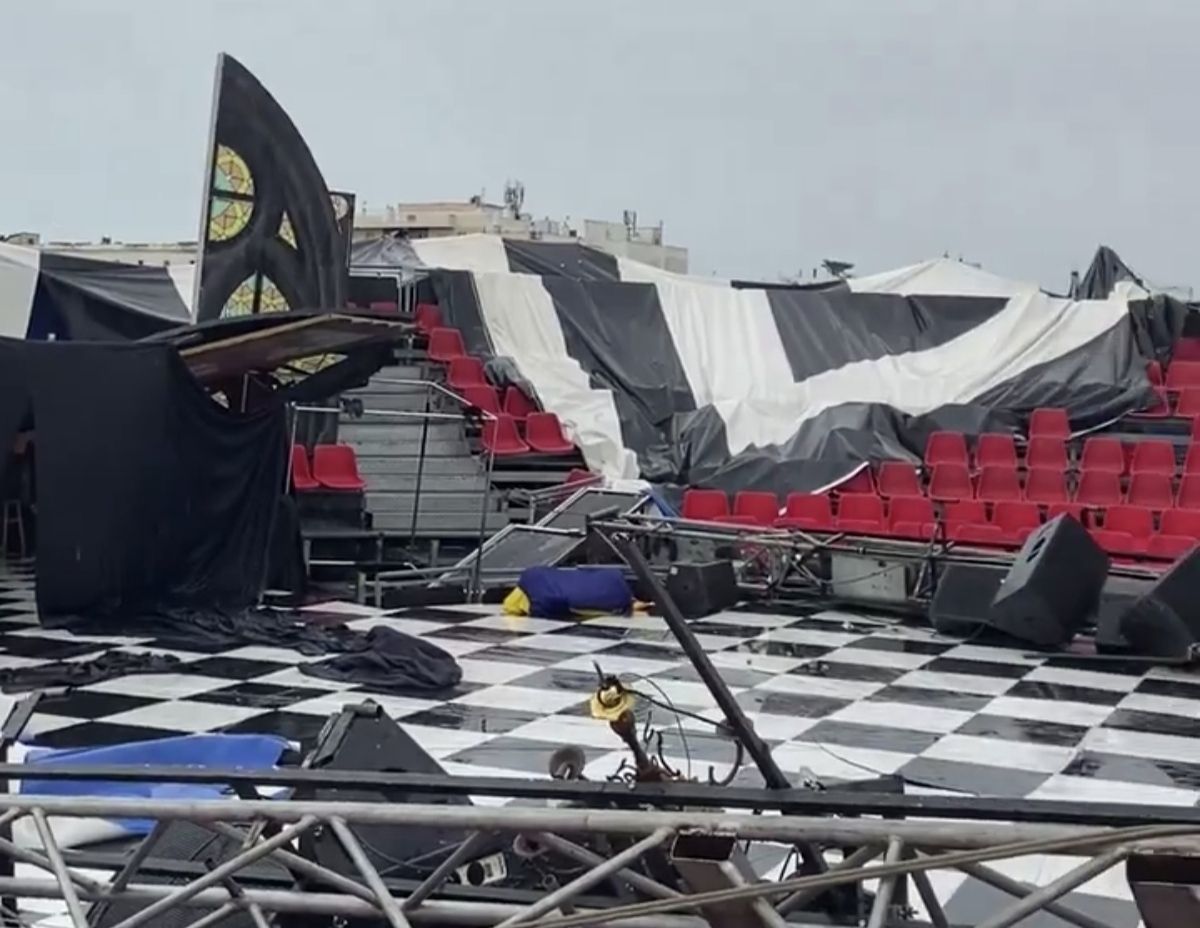 El estado de las instalaciones de El Circo Encantado por el temporal.