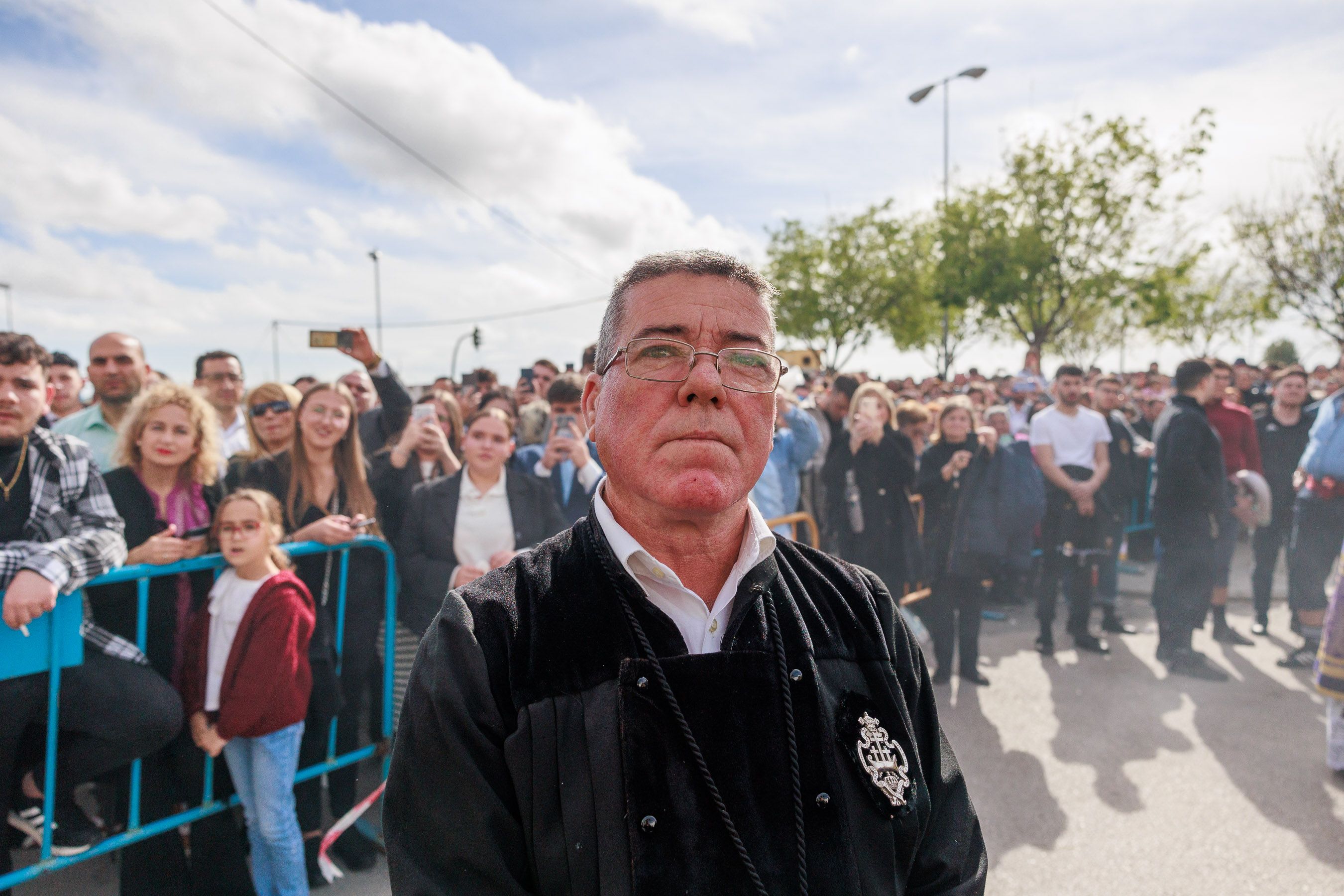 Salió el sol para el Cristo, pero tuvo que refugiarse en San Francisco el Viernes Santo en Jerez 