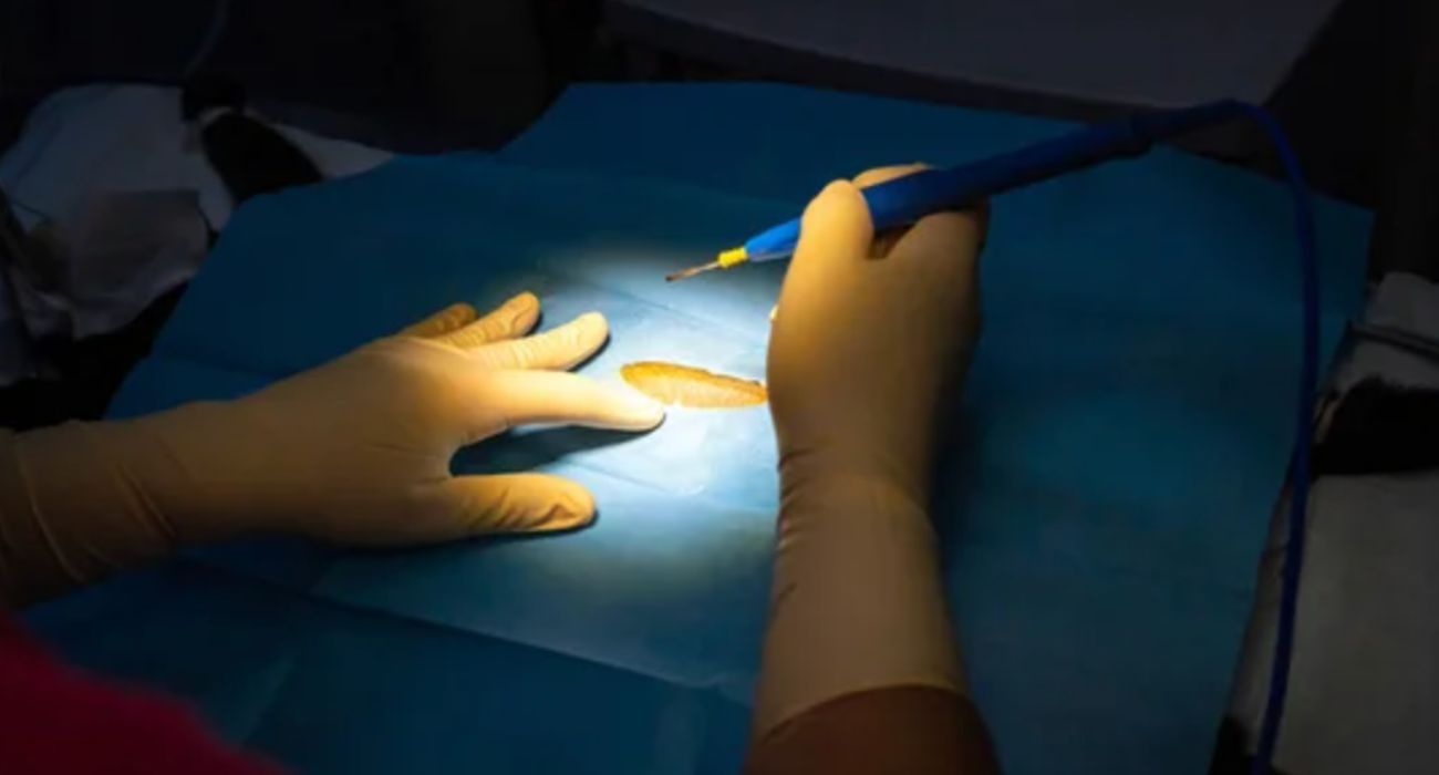 Una intervención con un bisturí eléctrico.