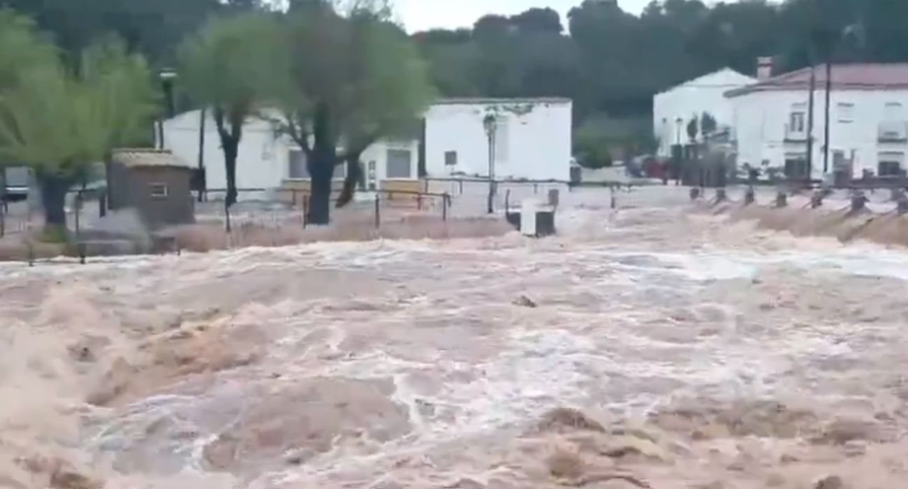 Imagen de los estragos de la lluvia en la Sierra Norte de Sevilla.
