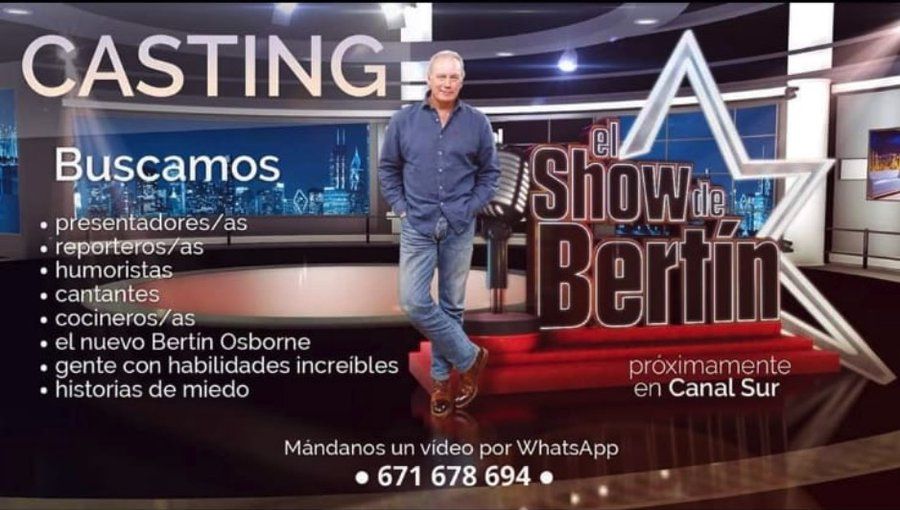 Bertín Osborne, en un cartel promocional de su nuevo programa. 