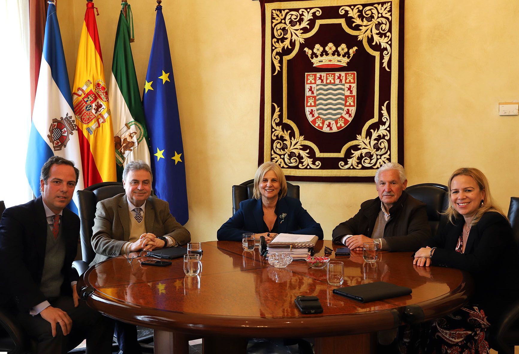 La alcaldesa de Jerez, en la reunión de 'Carruajes de la integracion'.