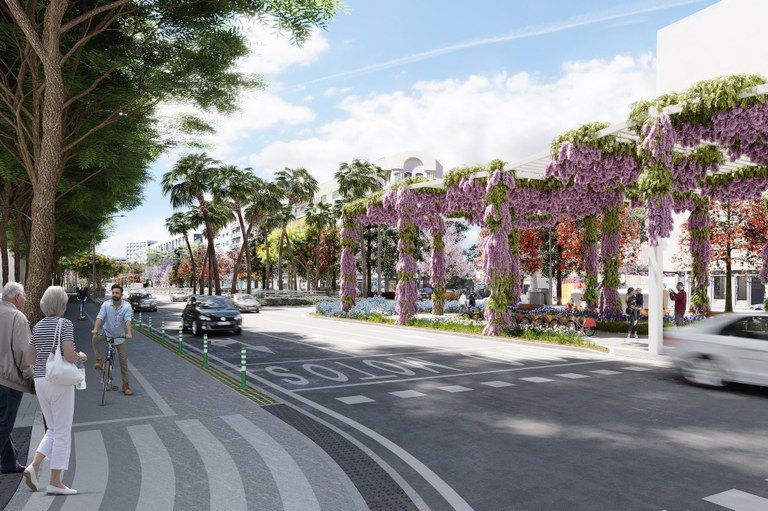 El proyecto del corredor verde de Nervión, en Sevilla. El proyecto del corredor verde de Nervión, en Sevilla.