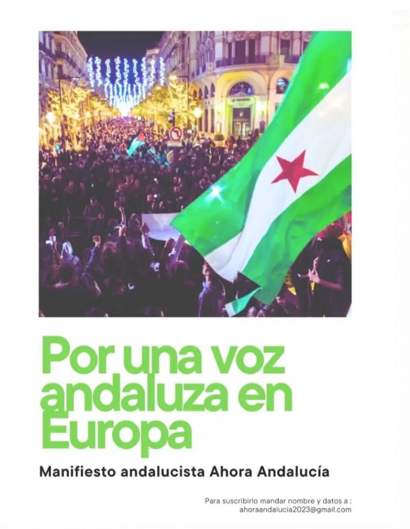 Cartel del manifiesto impulsado por la iniciativa 'Ahora, Andalucía'