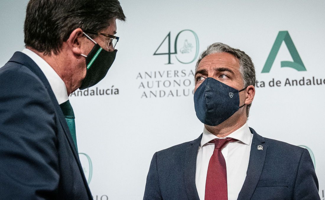 Bendodo, junto a Juan Marín, esta semana. FOTO: Junta