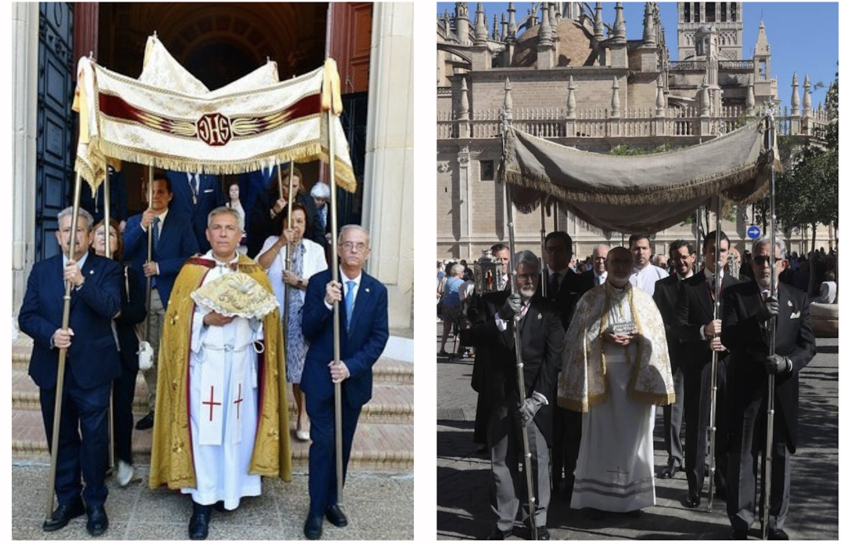 Momentos de las dos procesiones de este fin de semana. 