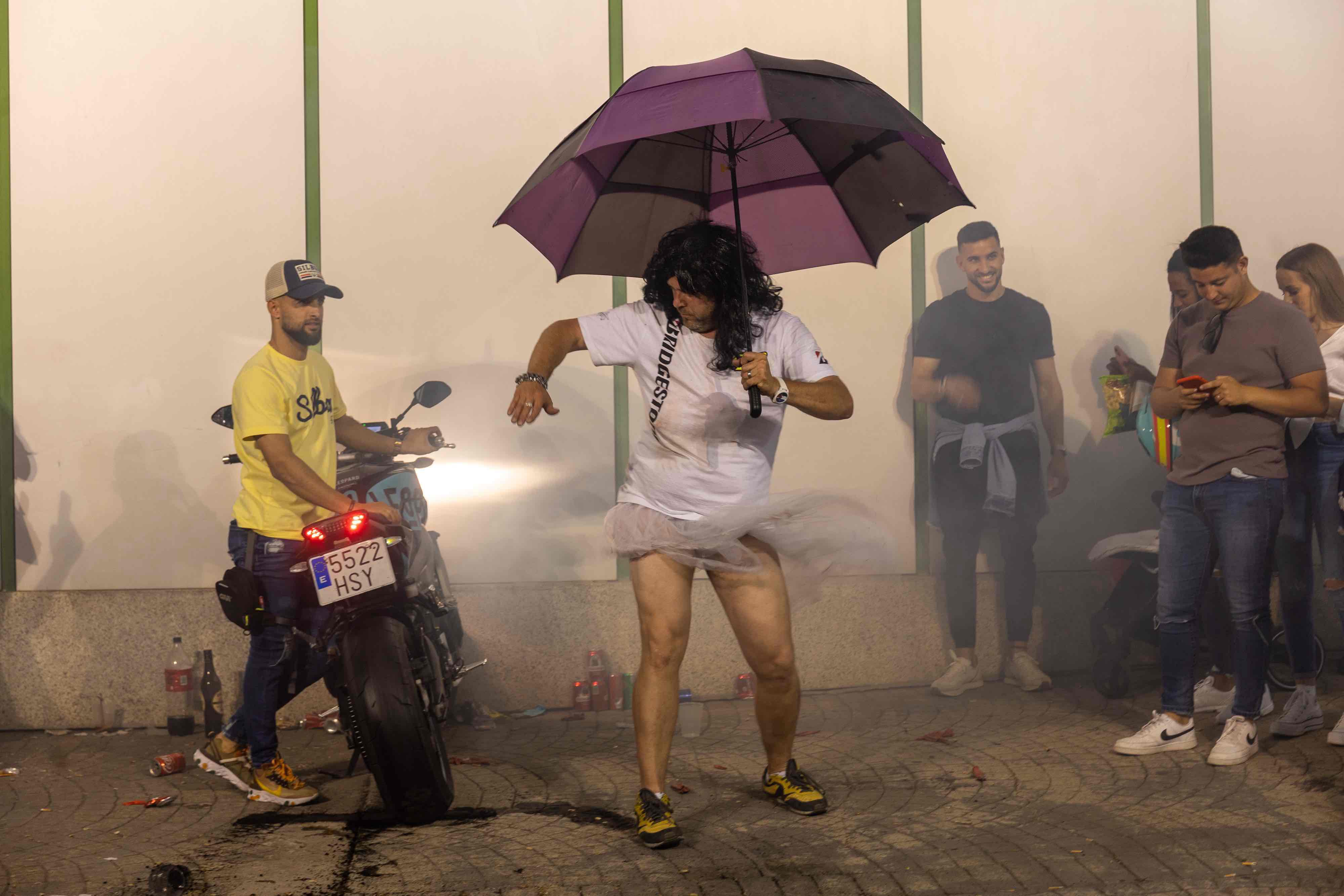 Una imagen un tanto surrealista del Gran Premio en Jerez el pasado 2023. 