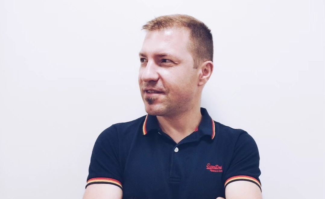 Andriy Movchan, periodista exiliado de Ucrania.