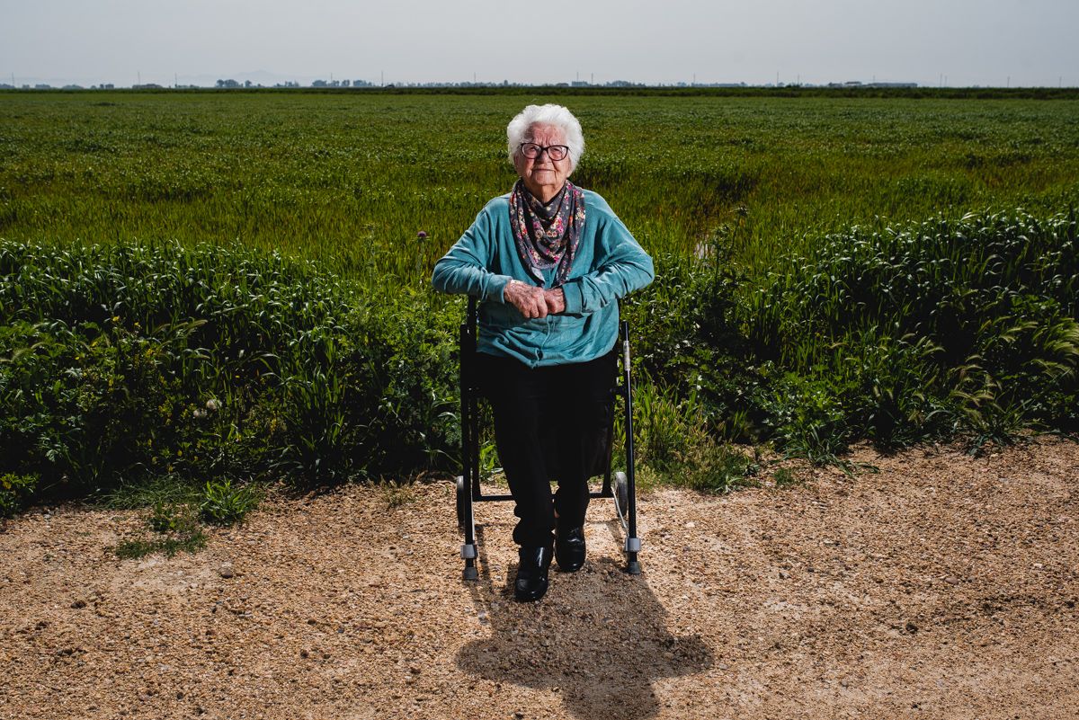 Rafaela Chaparro, en la Isla del Arroz, donde trabajó de niña.
