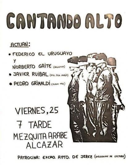 Cartel del recital celebrado en el Alcázar de Jerez el 25 abril de 1979.