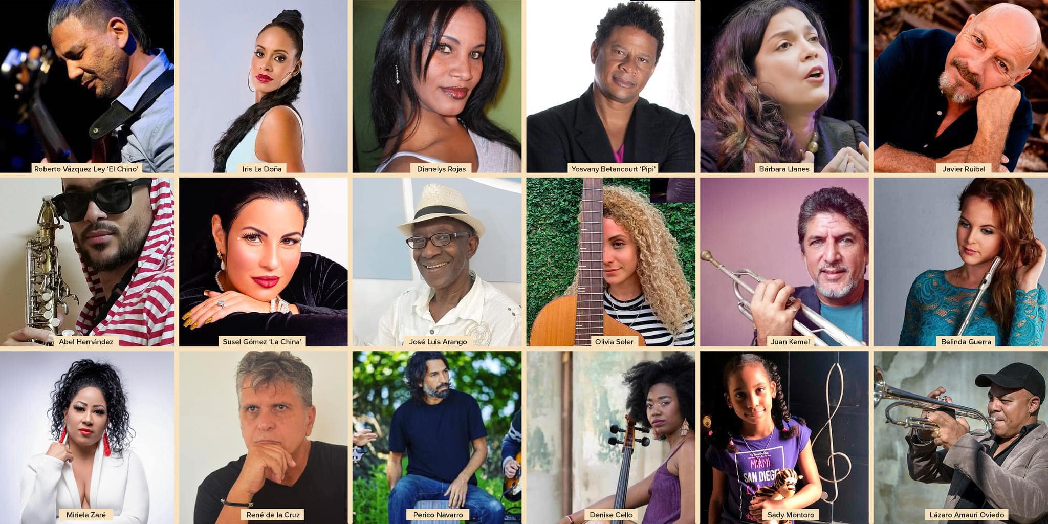 Algunos de los músicos que participan en el disco Versos en la piel.
