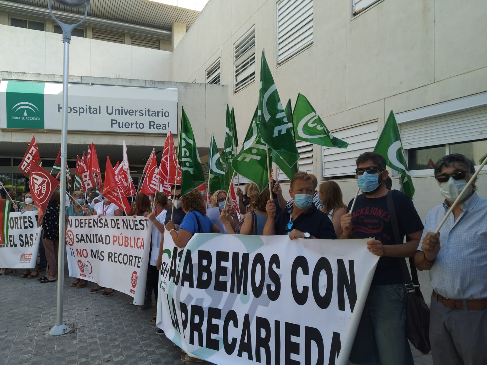 Una manifestación celebrada en el Hospital de Puerto Real.