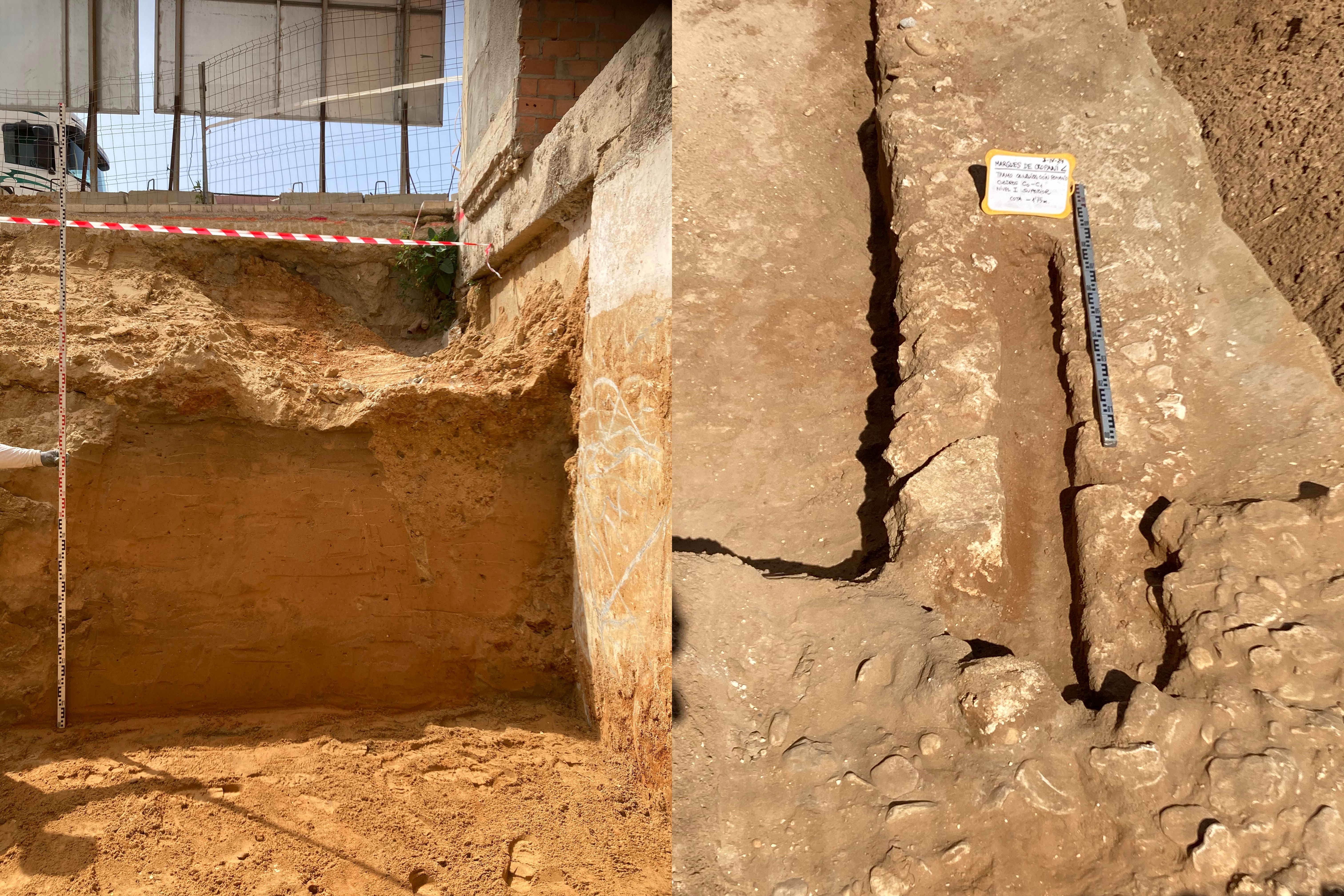 Restos hallados en Cádiz de la época romana.
