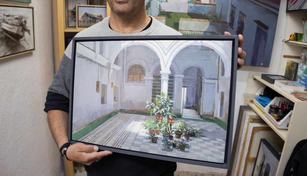 Una de las obras del pintor nacido en Cádiz, Enrique Cabanillas.  