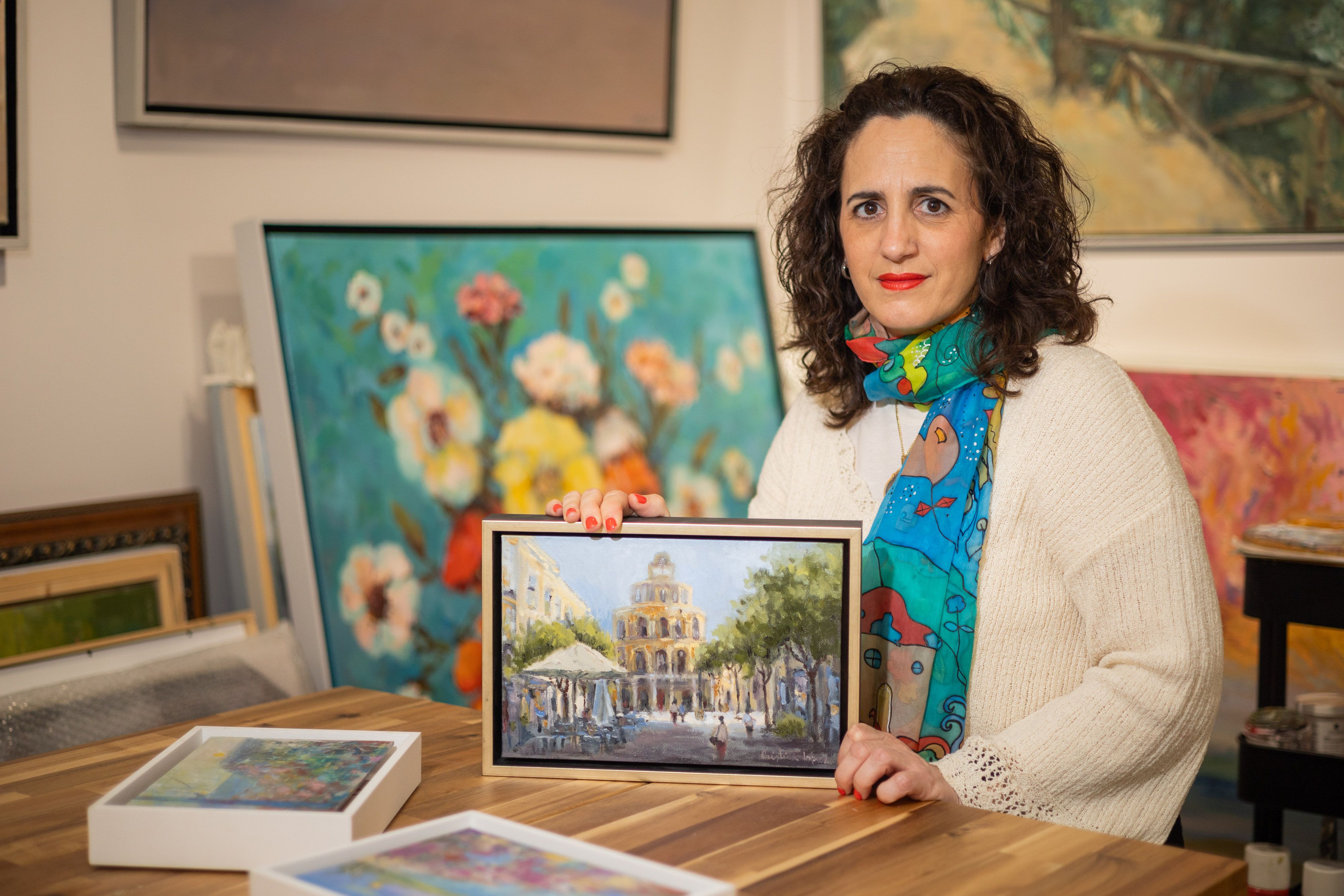 Cristina López, pintora jerezana que está a punto de inaugurar su propia galería de arte. 