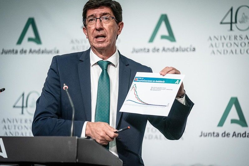 Juan Marín en rueda de prensa. Foto: Junta de Andalucía