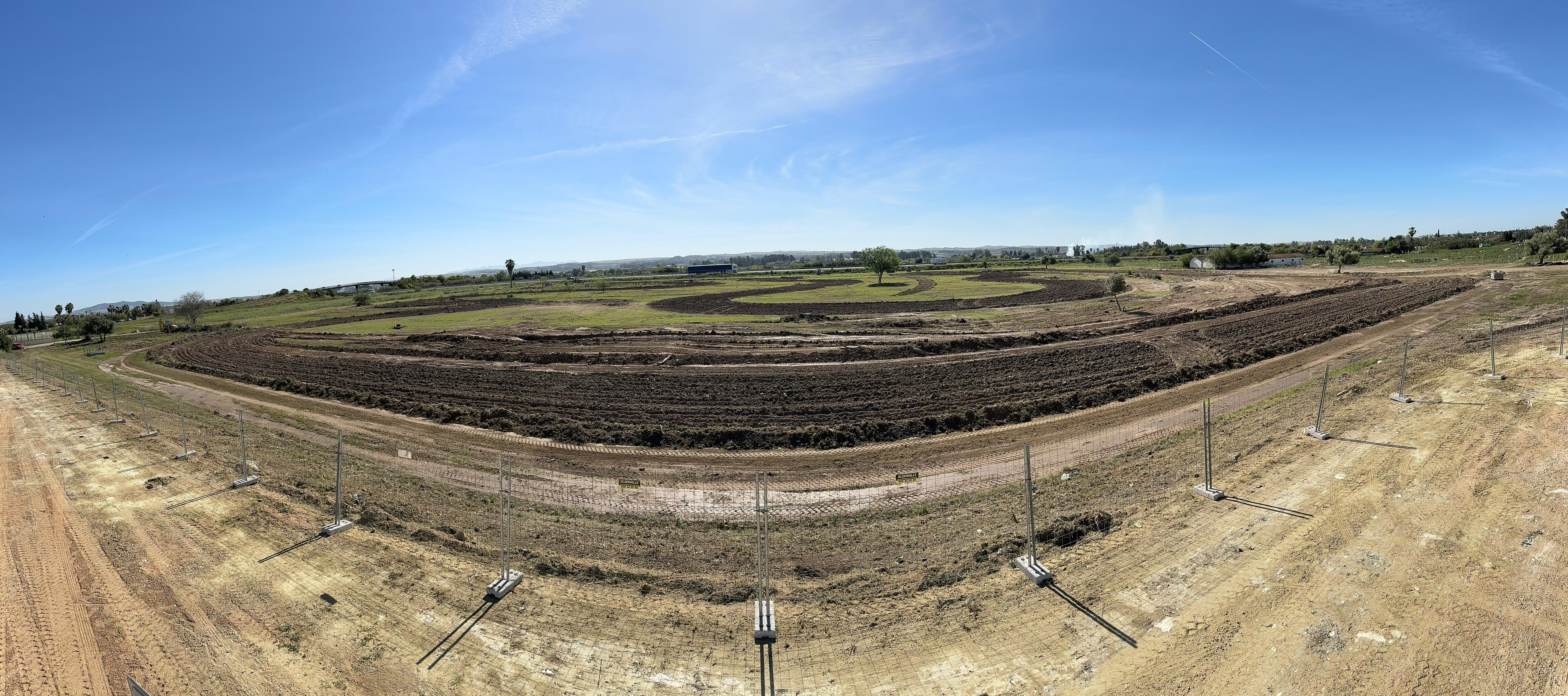 Imagen del circuito donde se desarrollará la carrera de tractores de Guadalcacín.   JJ CAMACHO