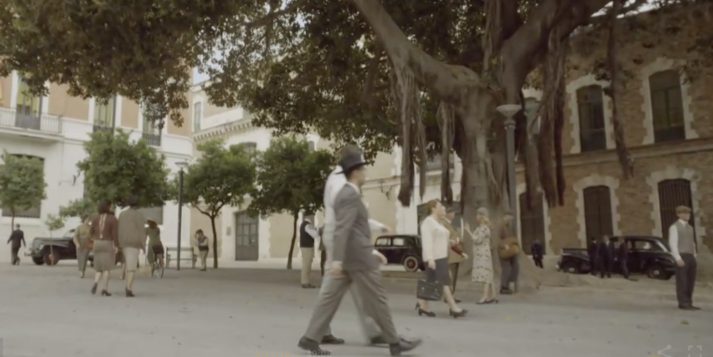 La plaza del Banco de Jerez, en la serie 'Operación Barrio Inglés'.