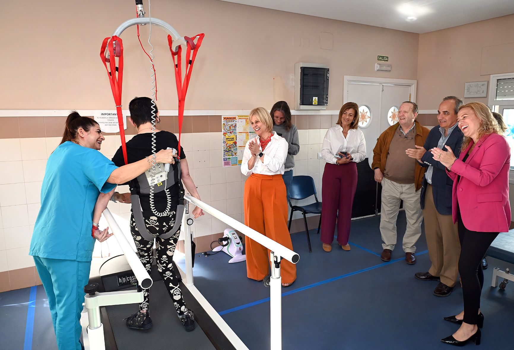 La alcaldesa durante la visita a las instalaciones de Upacesur.