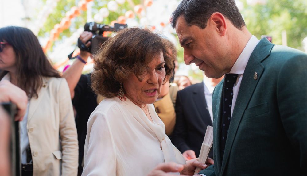 Martes en el Real | La política también se deja ver en la Feria de Sevilla, en imágenes.