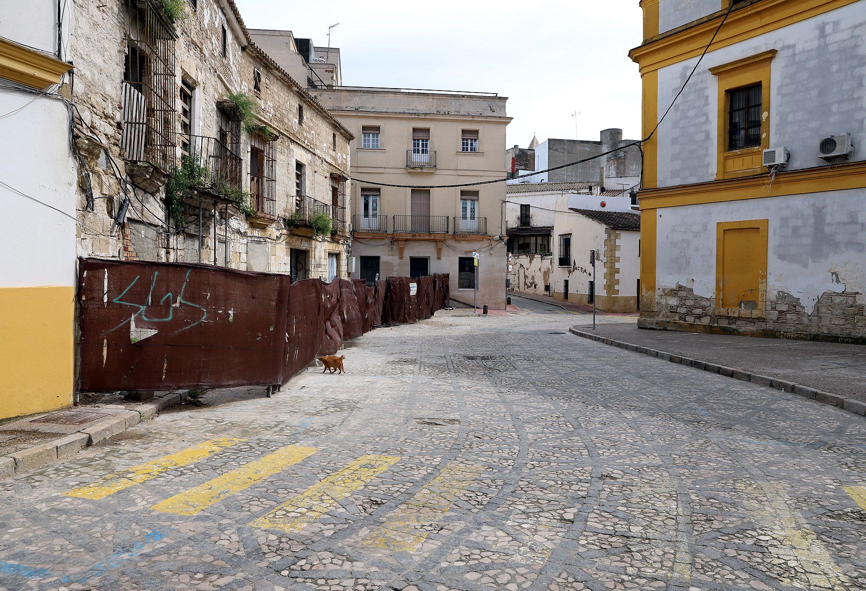 Aspecto actual de la calle Barranco antes del inicio de las obras.
