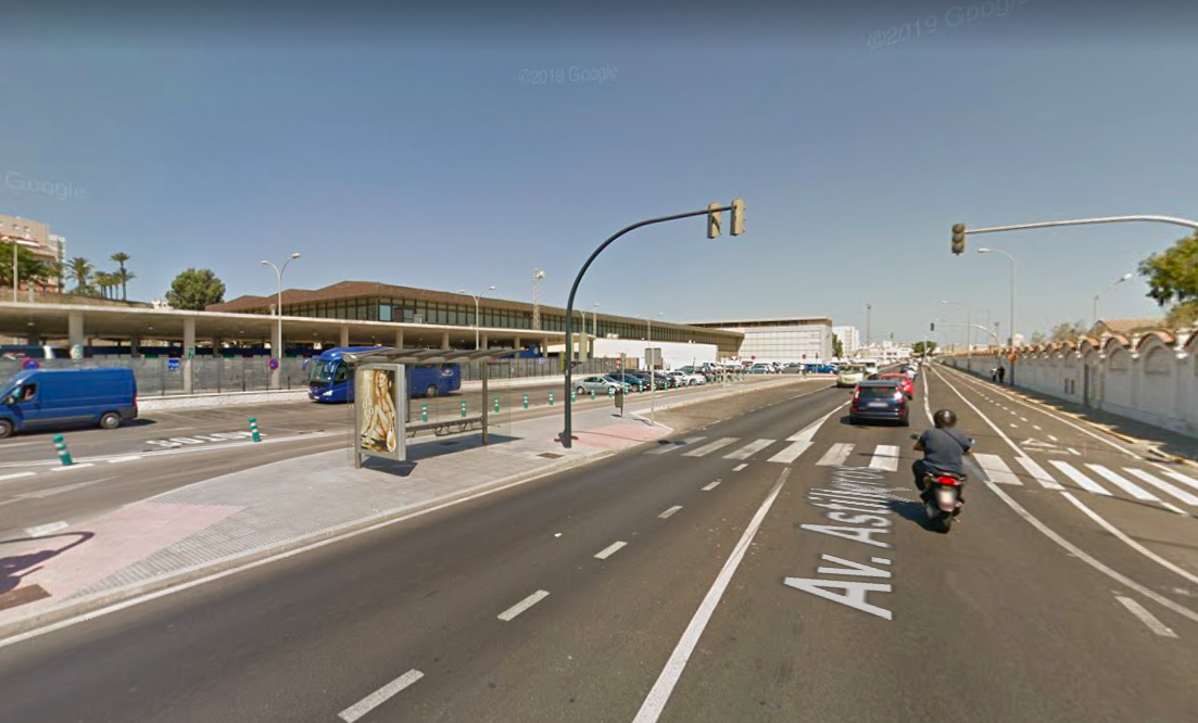 Avenida de Astilleros en Cádiz en una captura de Google Street View