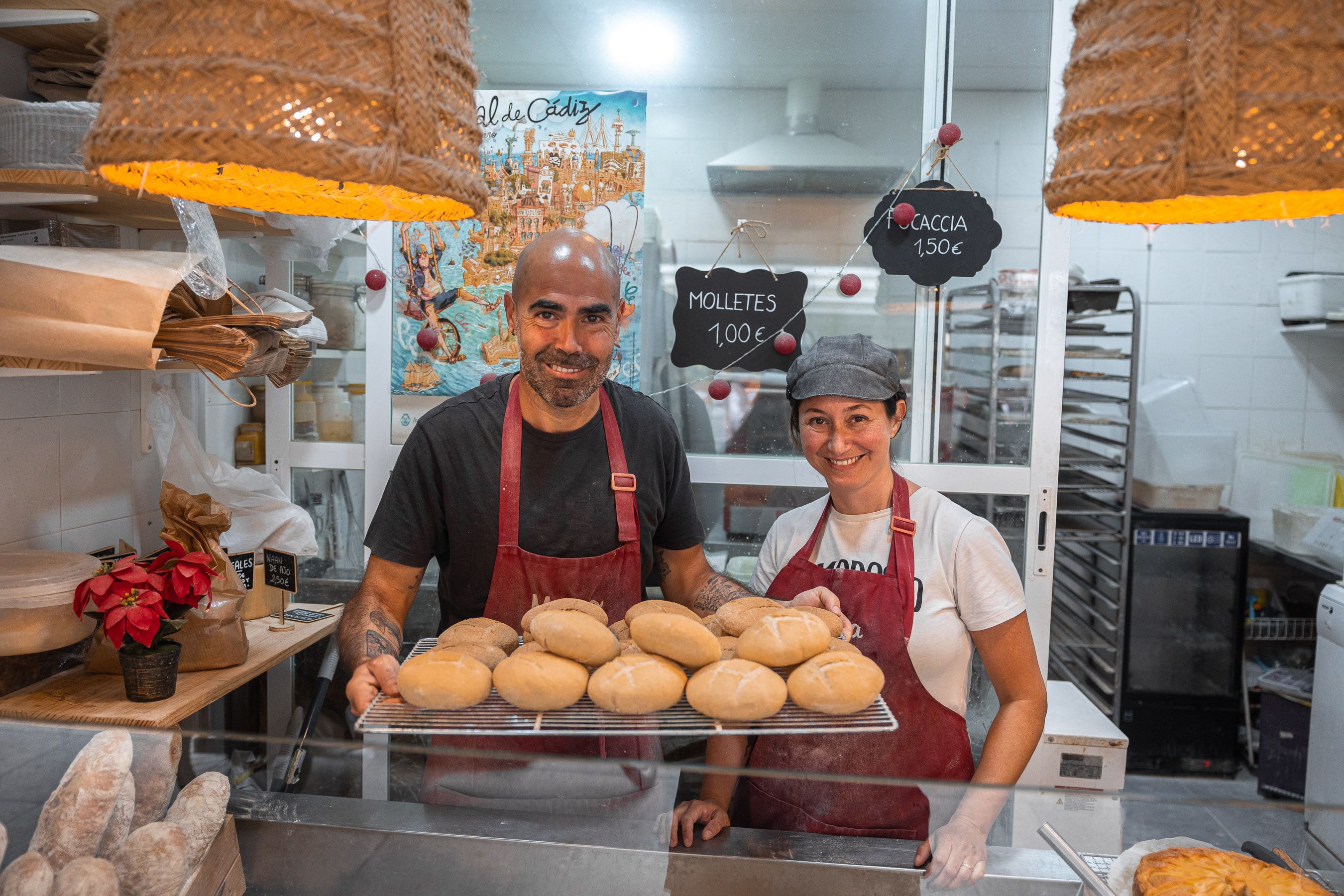 Mauro y su esposa, Bárbara, en Horno 13, tras la charla.