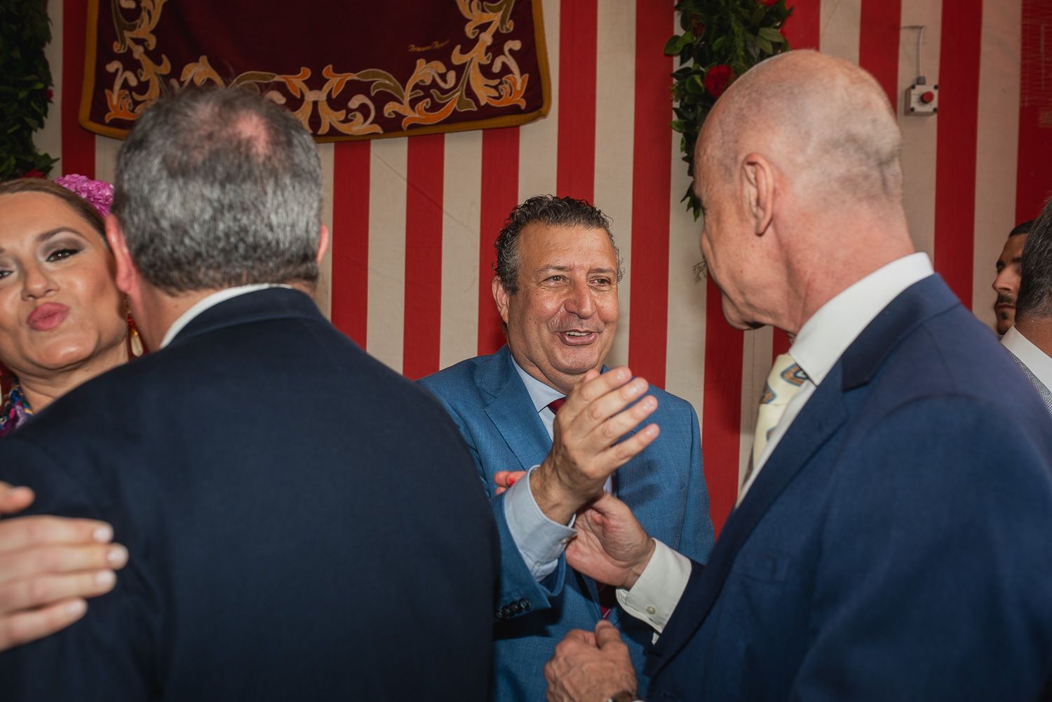 La recepción de Diputación de Sevilla en la caseta municipal, en imágenes.