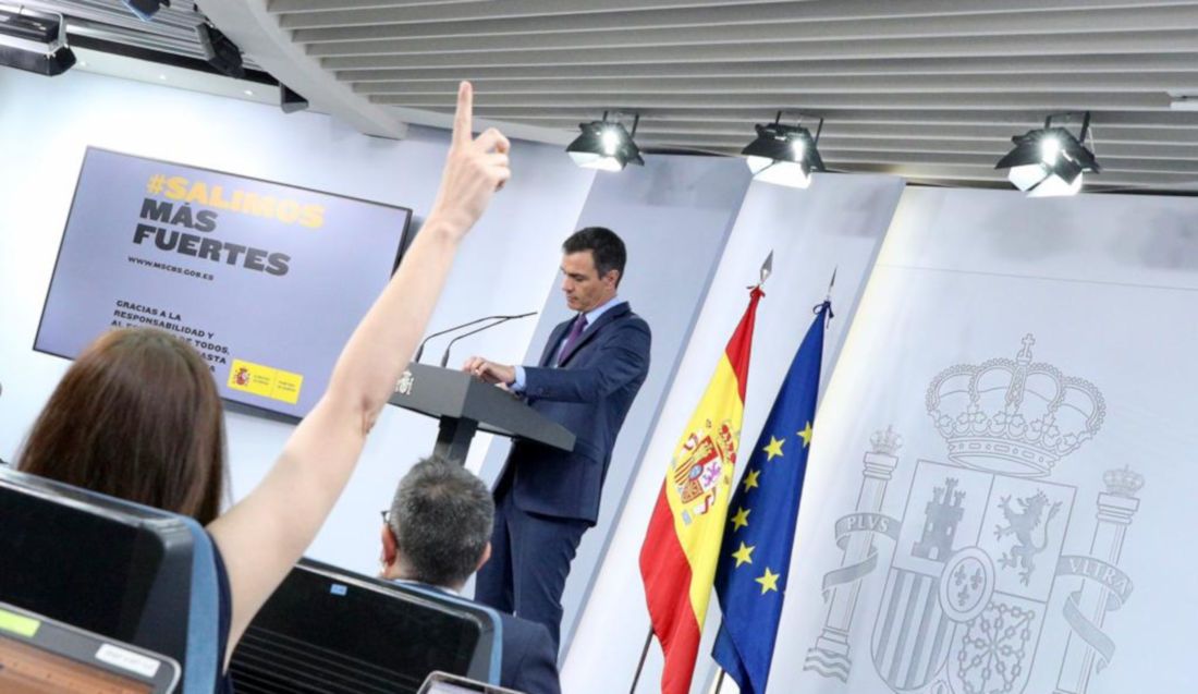 Pedro Sánchez, este martes en rueda de prensa. FOTO: PSOE