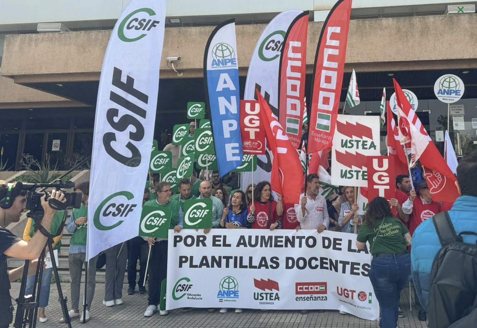 Movilizaciones para pedir aumento de las plantillas docentes.