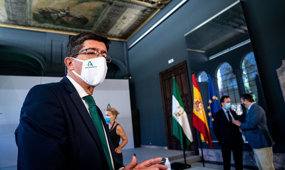 Juan Marín, en sede del Gobierno andaluz. FOTO: Junta