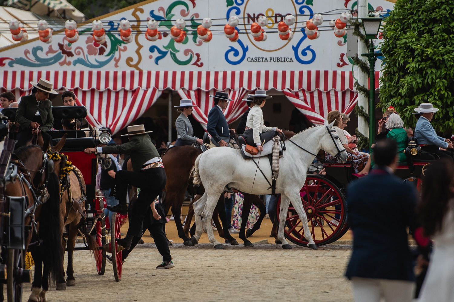 El viernes de la Feria de Sevilla.