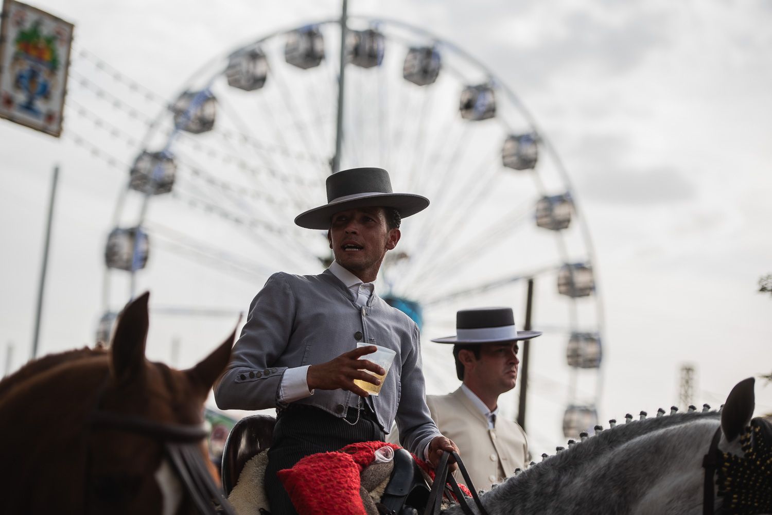 Un caballista, el pasado viernes en la Feria de Sevilla.