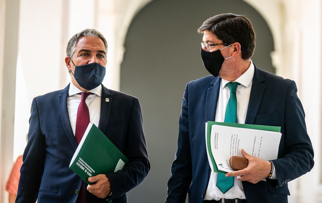 Bendodo y Marín, recientemente en sede del Gobierno andaluz. FOTO: Junta