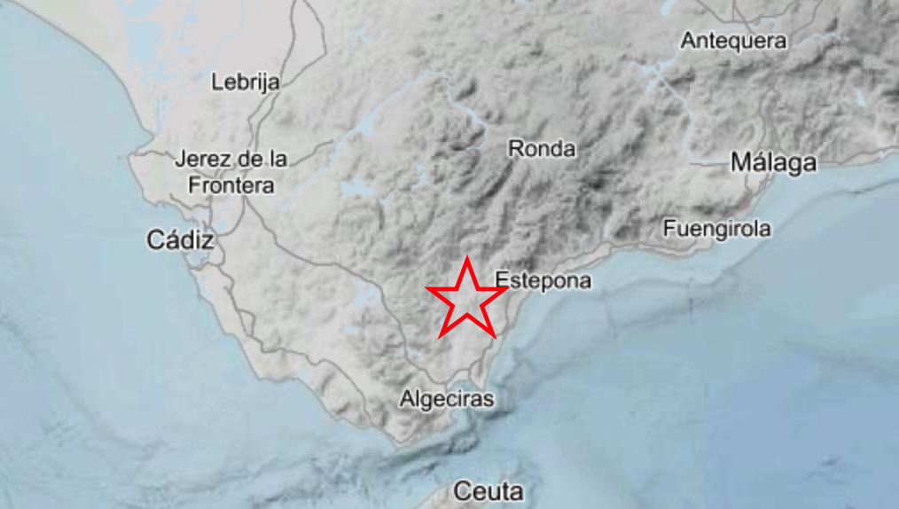 Uno de los terremotos registrados en la provincia de Cádiz.