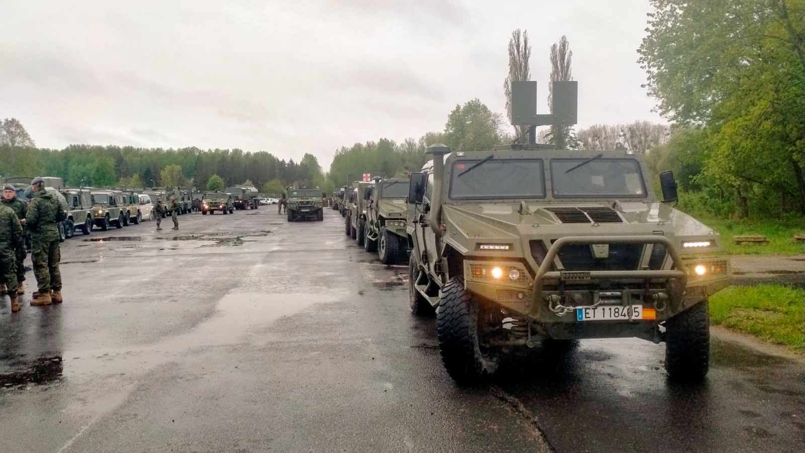 Militares españoles desplegados en Polonia.