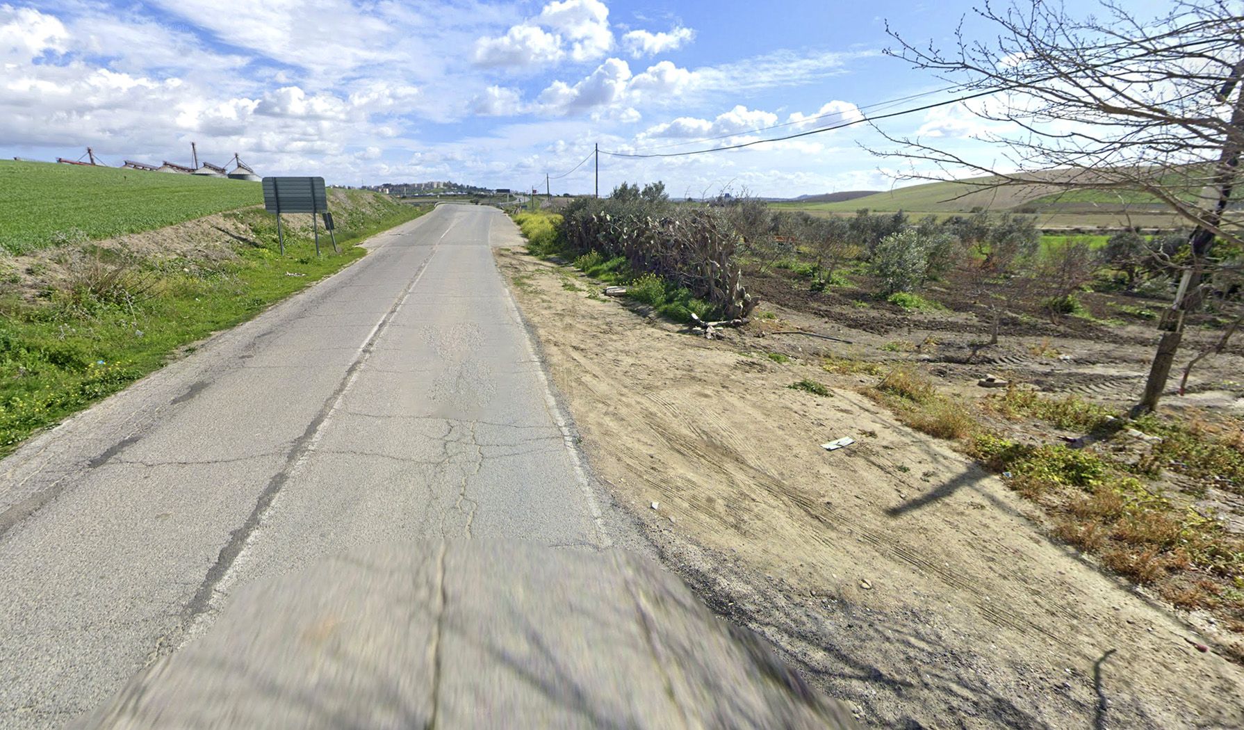 Imagen de la Carretera del Calvario donde se ha producido el accidente del quad.