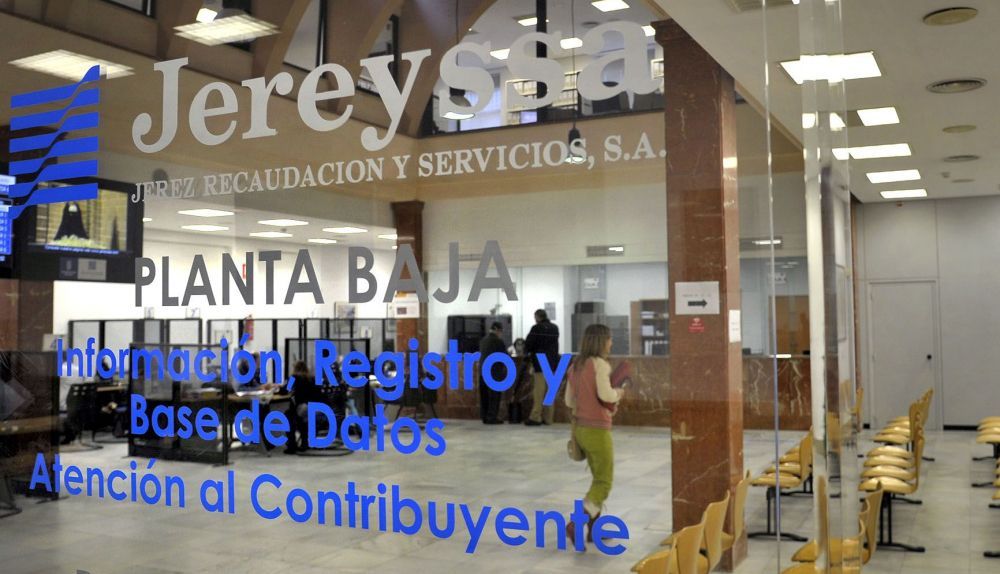 Oficina de Jereyssa, donde se recaudan tasas de Jerez.